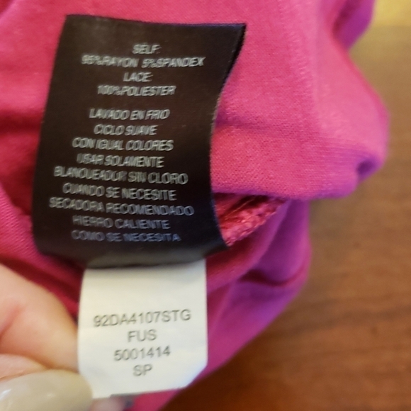 Signature Studio Halter Tank Top Hot Pink EUC M - Picture 11 of 12